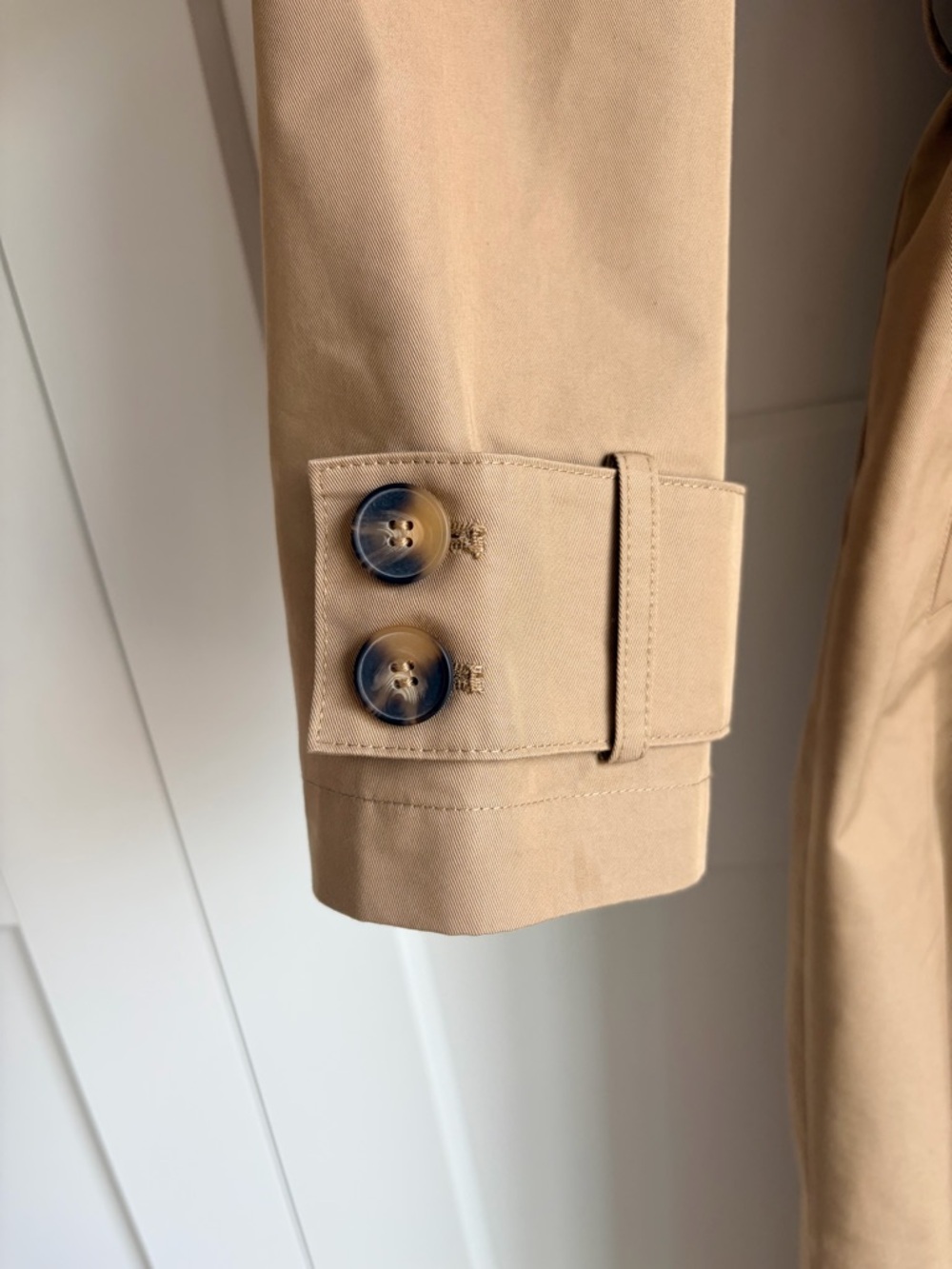 Zara Khaki Double-Breasted Trench Coat with Tie Belt | S - Picture 7 of 7